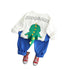 Spring and autumn boy's round neck sweater long sleeve two-piece set